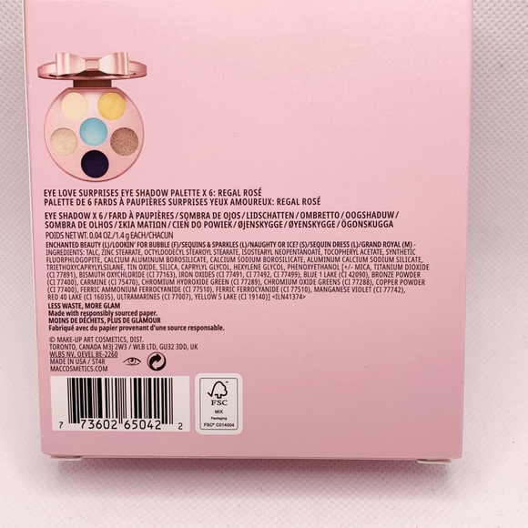 M.A.C Eye Love Surprises Eyeshadow Palette X 6: Regal Rose - Picture 3 of 3